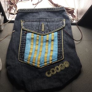 Coogi denim upcycled denim crossbody purse